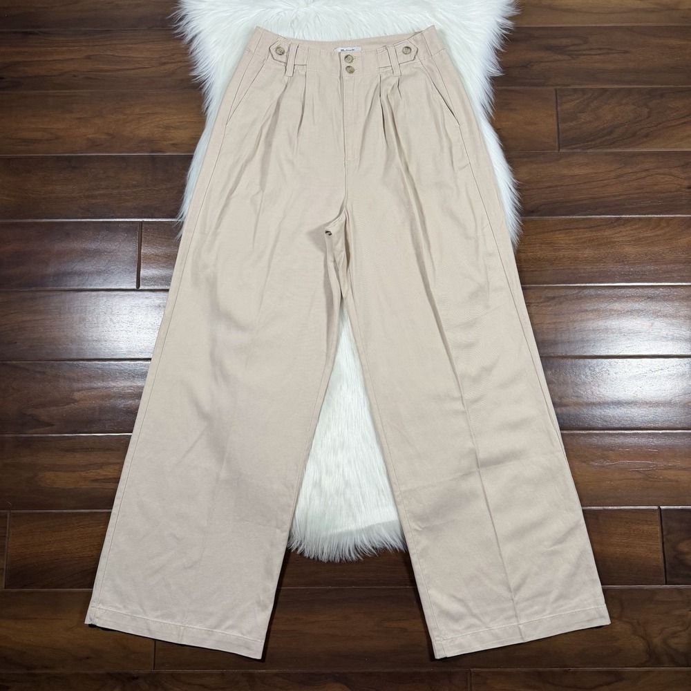 Madewell Women's Size 2 Khaki The Harlow Wide Leg Trouser Pants NG521